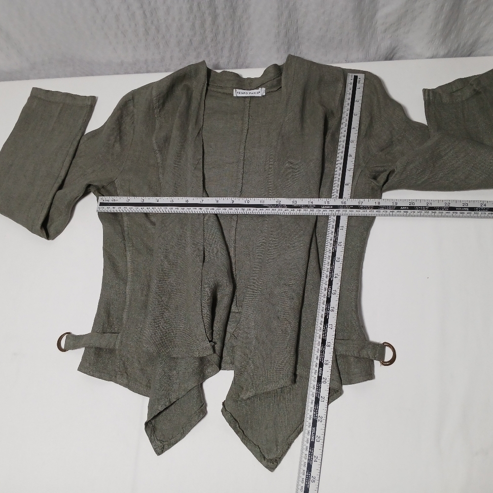 Tempo Paris 100% Short Linen Jacket. Size M - Picture 5 of 11